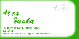alex huska business card